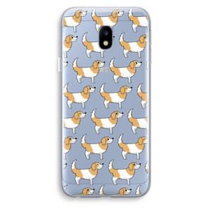 CaseCompany Doggy: Samsung Galaxy J3 (2017) Transparant Hoesje