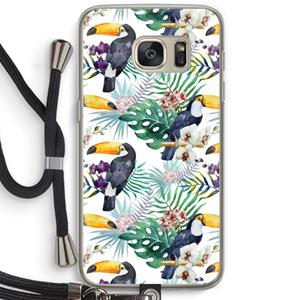 CaseCompany Tukans: Samsung Galaxy S7 Transparant Hoesje met koord