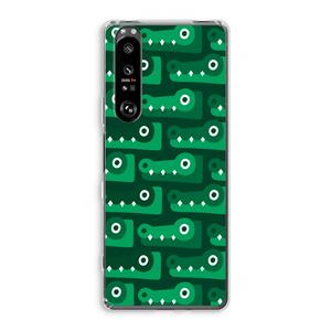 CaseCompany Crocs: Sony Xperia 1 III Transparant Hoesje