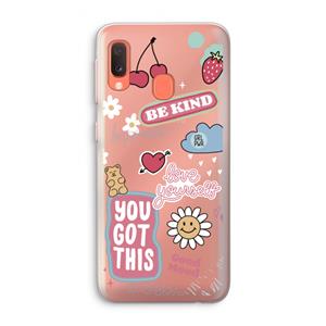 CaseCompany Positivity: Samsung Galaxy A20e Transparant Hoesje