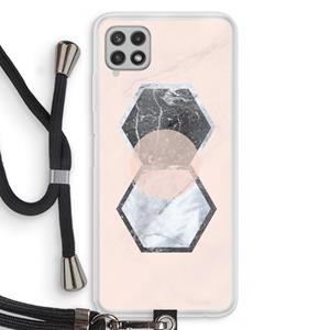 CaseCompany Creatieve toets: Samsung Galaxy A22 4G Transparant Hoesje met koord
