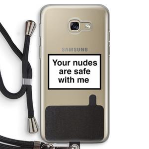 CaseCompany Safe with me: Samsung Galaxy A5 (2017) Transparant Hoesje met koord