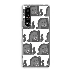 CaseCompany Cats: Sony Xperia 1 III Transparant Hoesje