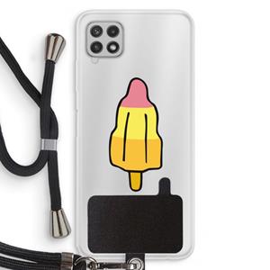 CaseCompany Raketijsje: Samsung Galaxy A22 4G Transparant Hoesje met koord