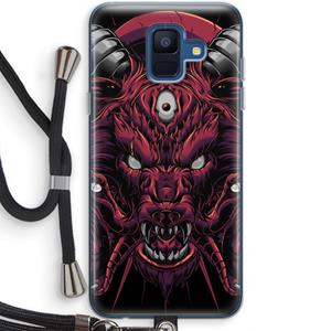 CaseCompany Hell Hound and Serpents: Samsung Galaxy A6 (2018) Transparant Hoesje met koord