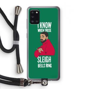 CaseCompany Sleigh Bells Ring: Samsung Galaxy A31 Transparant Hoesje met koord