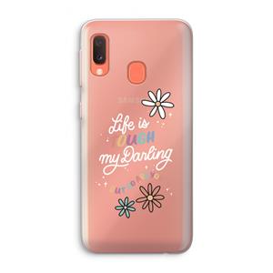 CaseCompany Tough Life: Samsung Galaxy A20e Transparant Hoesje