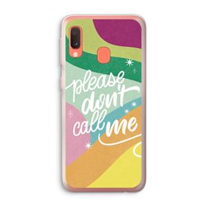 CaseCompany Don't call: Samsung Galaxy A20e Transparant Hoesje