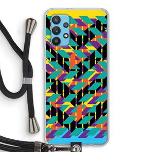 CaseCompany Skew Bee 1: Samsung Galaxy A32 4G Transparant Hoesje met koord