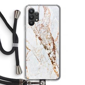 CaseCompany Goud marmer: Samsung Galaxy A32 5G Transparant Hoesje met koord