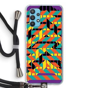 CaseCompany Skew Bee 2: Samsung Galaxy A32 4G Transparant Hoesje met koord