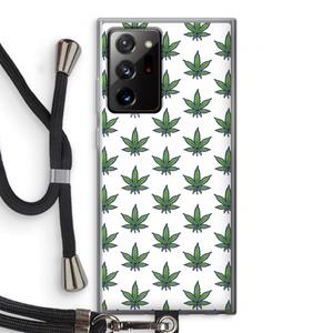 CaseCompany Weed: Samsung Galaxy Note 20 Ultra / Note 20 Ultra 5G Transparant Hoesje met koord
