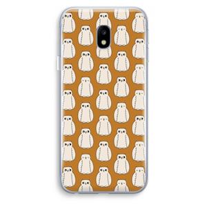 CaseCompany Uilen: Samsung Galaxy J3 (2017) Transparant Hoesje