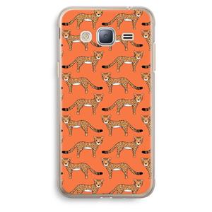 CaseCompany Cheetah: Samsung Galaxy J3 (2016) Transparant Hoesje