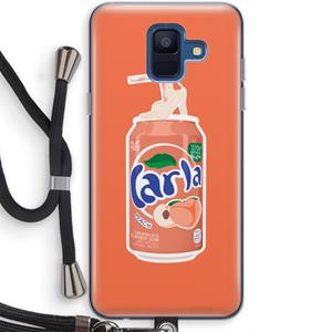 CaseCompany S(peach)less: Samsung Galaxy A6 (2018) Transparant Hoesje met koord