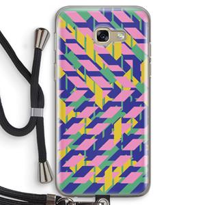 CaseCompany Skew Blush 1: Samsung Galaxy A5 (2017) Transparant Hoesje met koord