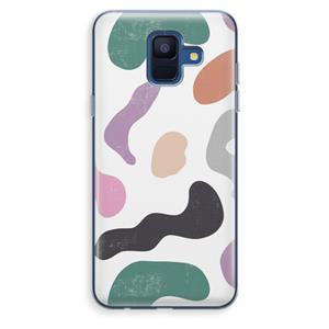 CaseCompany Memphis Shapes: Samsung Galaxy A6 (2018) Transparant Hoesje