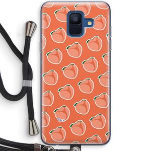 CaseCompany Just peachy: Samsung Galaxy A6 (2018) Transparant Hoesje met koord