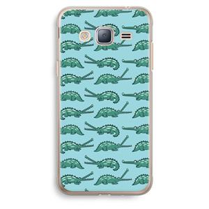 CaseCompany Kroko: Samsung Galaxy J3 (2016) Transparant Hoesje