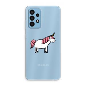 CaseCompany Eenhoorn: Samsung Galaxy A52 Transparant Hoesje