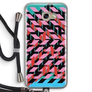 CaseCompany Skew Blush 2: Samsung Galaxy A5 (2017) Transparant Hoesje met koord