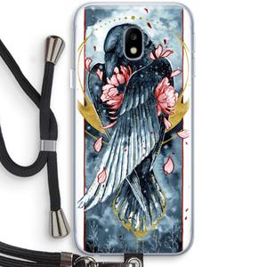 CaseCompany Golden Raven: Samsung Galaxy J3 (2017) Transparant Hoesje met koord
