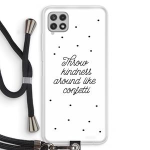 CaseCompany Confetti: Samsung Galaxy A22 4G Transparant Hoesje met koord