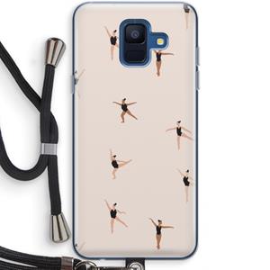 CaseCompany Dancing #1: Samsung Galaxy A6 (2018) Transparant Hoesje met koord