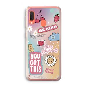 CaseCompany Positivity: Samsung Galaxy A20e Transparant Hoesje