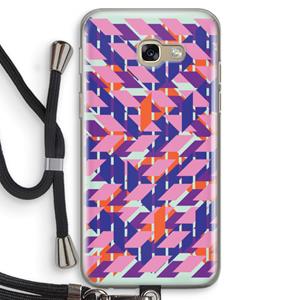 CaseCompany Skew Blush 3: Samsung Galaxy A5 (2017) Transparant Hoesje met koord