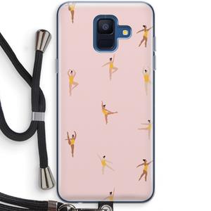 CaseCompany Dans #2: Samsung Galaxy A6 (2018) Transparant Hoesje met koord