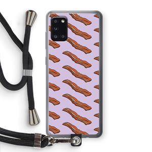 CaseCompany Bacon to my eggs #2: Samsung Galaxy A31 Transparant Hoesje met koord