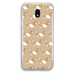 CaseCompany Doggy: Samsung Galaxy J3 (2017) Transparant Hoesje