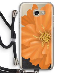 CaseCompany Orange Ellila flower: Samsung Galaxy A5 (2017) Transparant Hoesje met koord