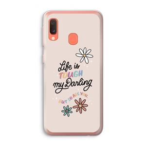 CaseCompany Tough Life: Samsung Galaxy A20e Transparant Hoesje