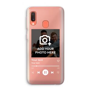 CaseCompany Music Player: Samsung Galaxy A20e Transparant Hoesje