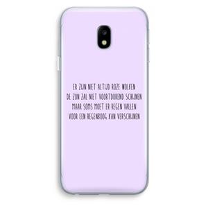 CaseCompany Regenboog: Samsung Galaxy J3 (2017) Transparant Hoesje