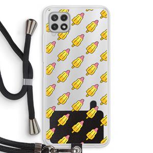 CaseCompany Waterijsjes: Samsung Galaxy A22 4G Transparant Hoesje met koord