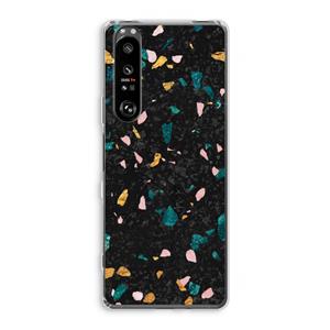 CaseCompany Terrazzo N°10: Sony Xperia 1 III Transparant Hoesje