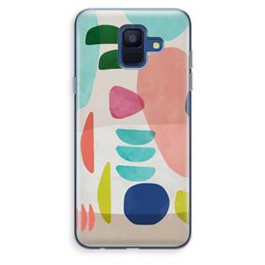 CaseCompany Bold Rounded Shapes: Samsung Galaxy A6 (2018) Transparant Hoesje