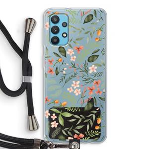 CaseCompany Sweet little flowers: Samsung Galaxy A32 4G Transparant Hoesje met koord