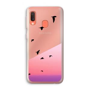 CaseCompany Fly away: Samsung Galaxy A20e Transparant Hoesje