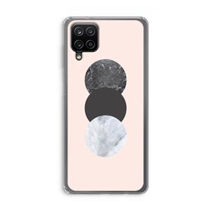 CaseCompany Marmeren cirkels: Samsung Galaxy A12 Transparant Hoesje