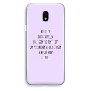 CaseCompany Relatief: Samsung Galaxy J3 (2017) Transparant Hoesje