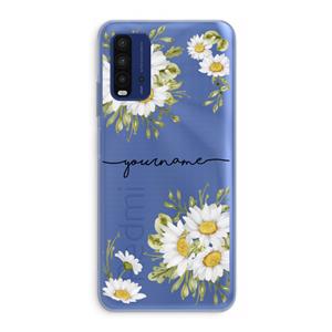 CaseCompany Daisies: Xiaomi Redmi 9T Transparant Hoesje