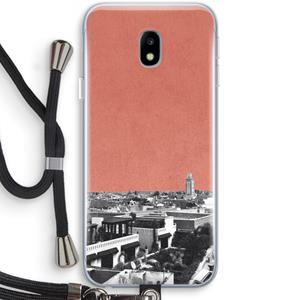 CaseCompany Marrakech Skyline : Samsung Galaxy J3 (2017) Transparant Hoesje met koord