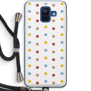 CaseCompany Bollen: Samsung Galaxy A6 (2018) Transparant Hoesje met koord
