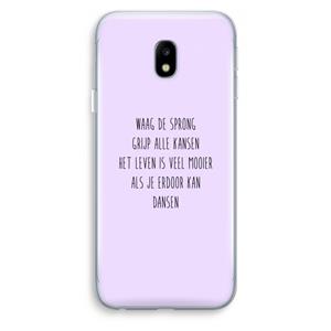 CaseCompany Sprong: Samsung Galaxy J3 (2017) Transparant Hoesje
