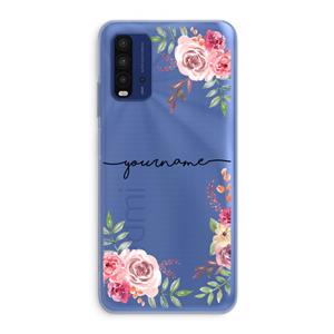 CaseCompany Rozen: Xiaomi Redmi 9T Transparant Hoesje