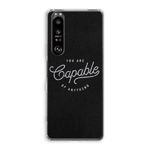 CaseCompany Capable: Sony Xperia 1 III Transparant Hoesje